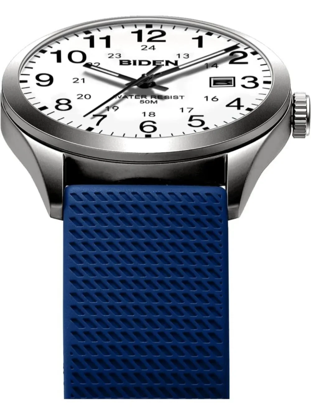 Men Blue White Analog Quartz Unisex Medical Professionals Waterproof Nurse Watch